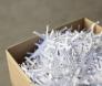 Shredded waste paper strips